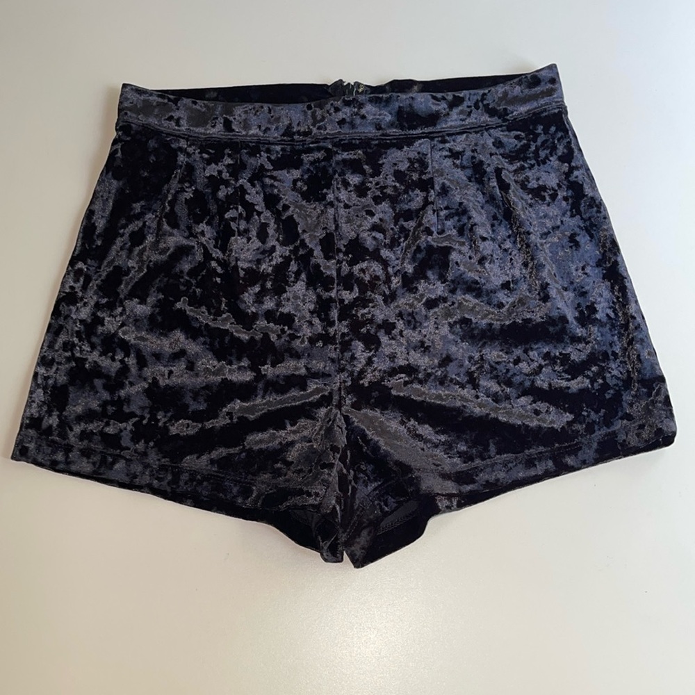 Forever 21 Black Velvet Shorts